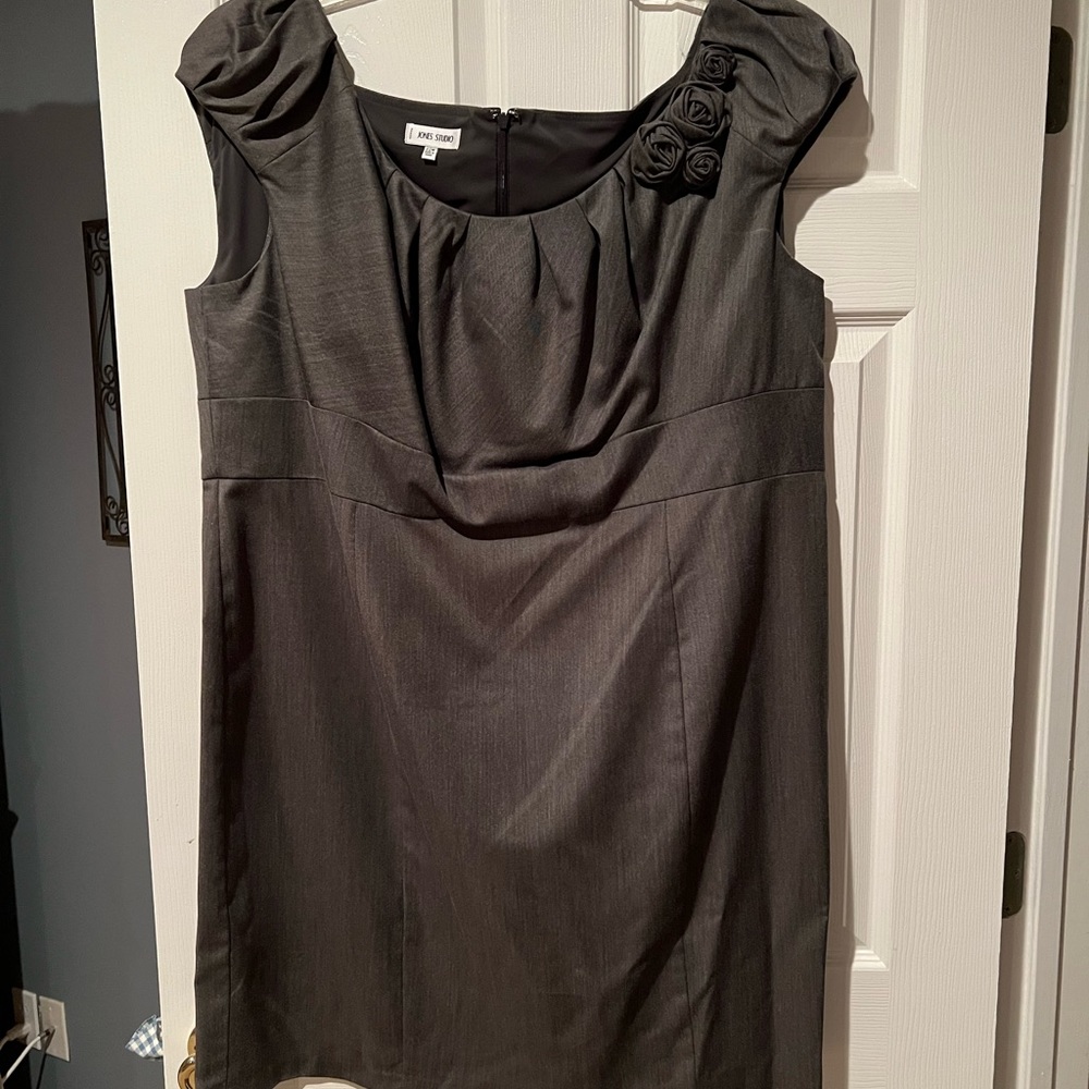 Charcoal gray shirt sleeve professional dress